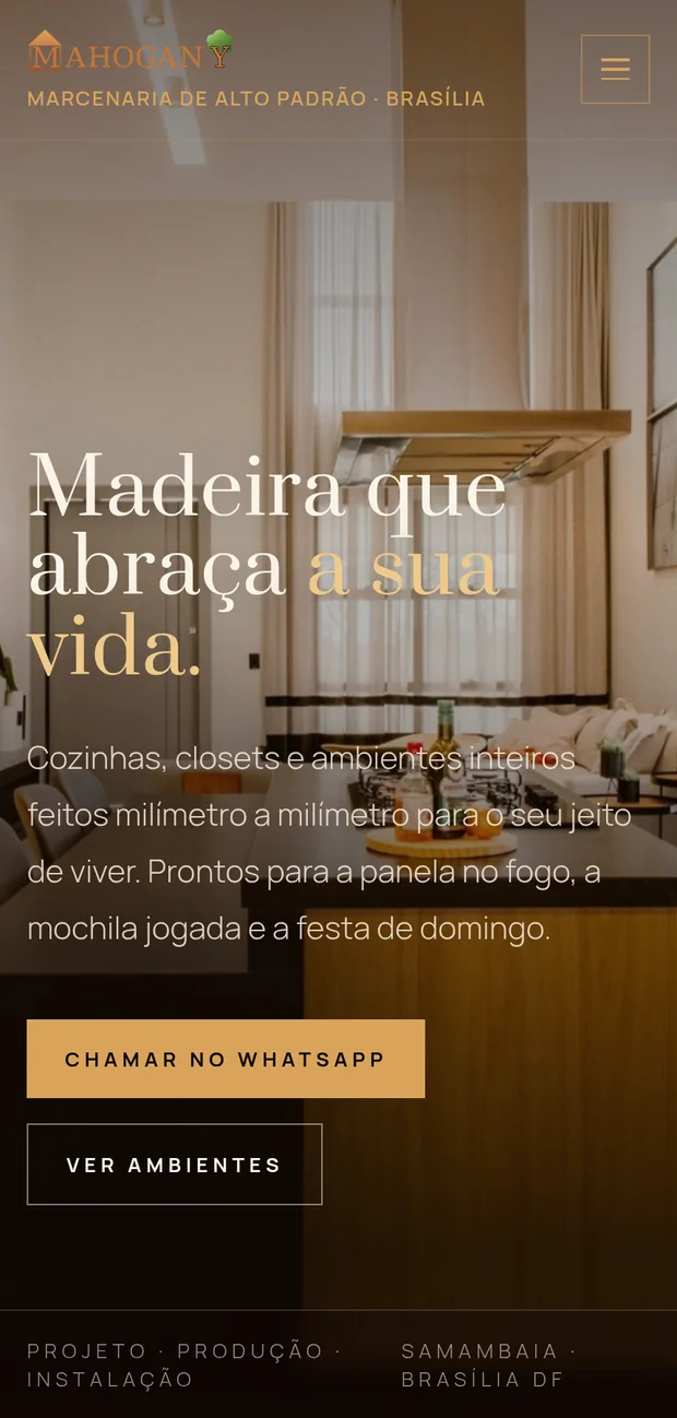 Versão para celular de Mahogany Marcenaria